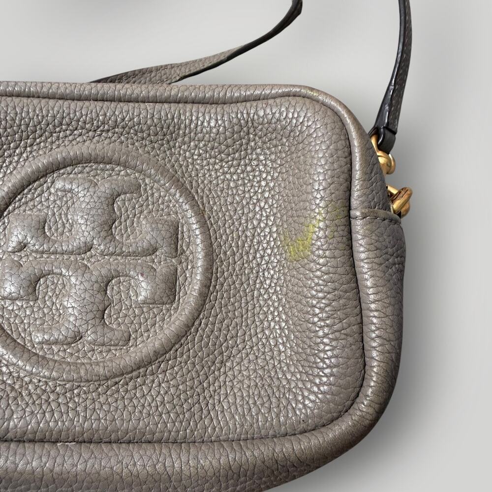 Tory Burch Perry Bombe Mini Camera Bag Pebbled Leather Crossbody Purse - Picture 7 of 15